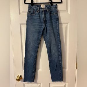 Sezane denim classic skinny jeans - medium indigo wash - size waist 25